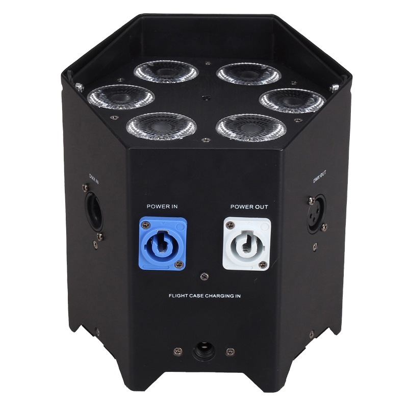 6PCS Battery&Wireless Flat Par Light